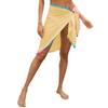 Colorful Pompom Tassel Skirt Bikini Cover Chiffon Swimsuit Sarong Sheer Mesh Skirt  Beach Vacation