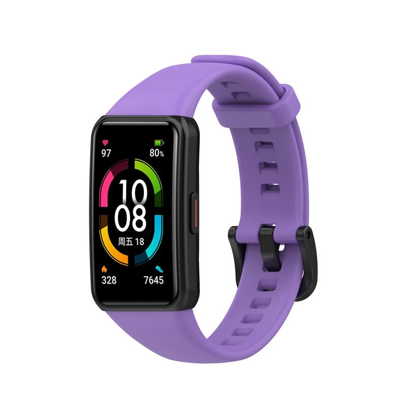 

Replacement Strap For Huawei Band 6 Honor Band 6 Sports Silicone Adjustable Bracelet Watchband For Huawei Band 6 Pro Accessories Huawei Band 6 лаванды фиолетового