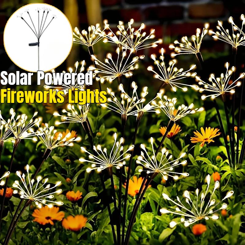 Solar Fireworks Light Outdoor Solar Powered Decoration for Garden Yard Balcony & Pathway Party & Christmas Decoration
