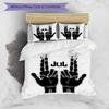 3pcs Jul  rapper pattern bedding set duvet cover set includes duvet cover &pillowcases, perfect all season bedroom decoration & gift
