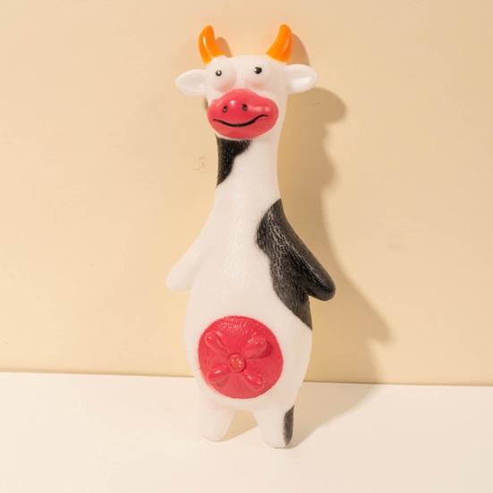 Vinyl Hundespielzeug mit Quietscher Cartoon Tierformen Haustiersicheres Kauspielzeug Hund