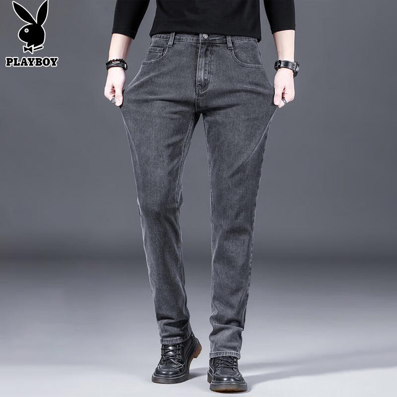 PLAYBOY Men's Autumn/Winter Loose Straight Casual Jeans