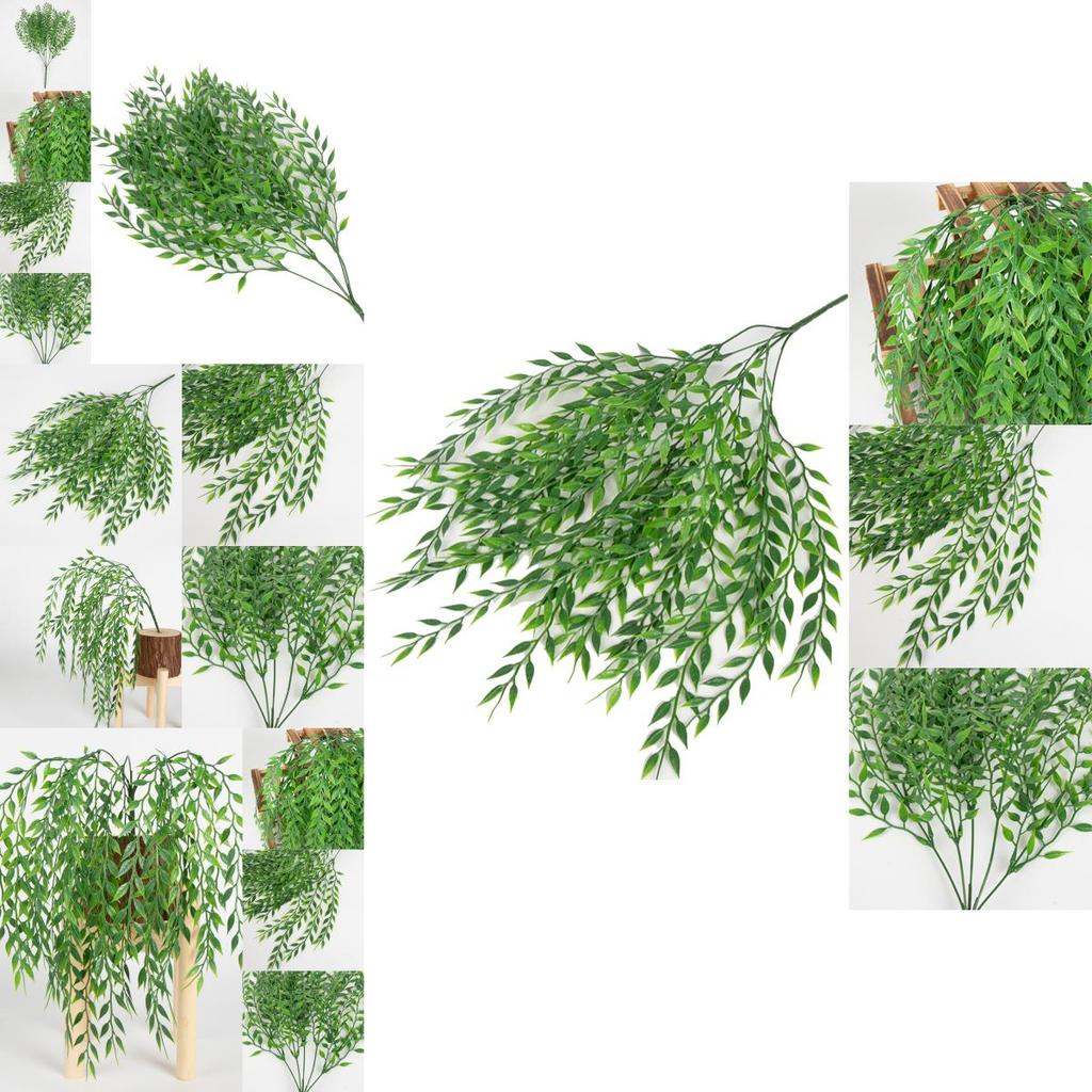 Lush Green Artificial Weeping Willow Vines 52 Cm For Sophisticated Wedding Decor