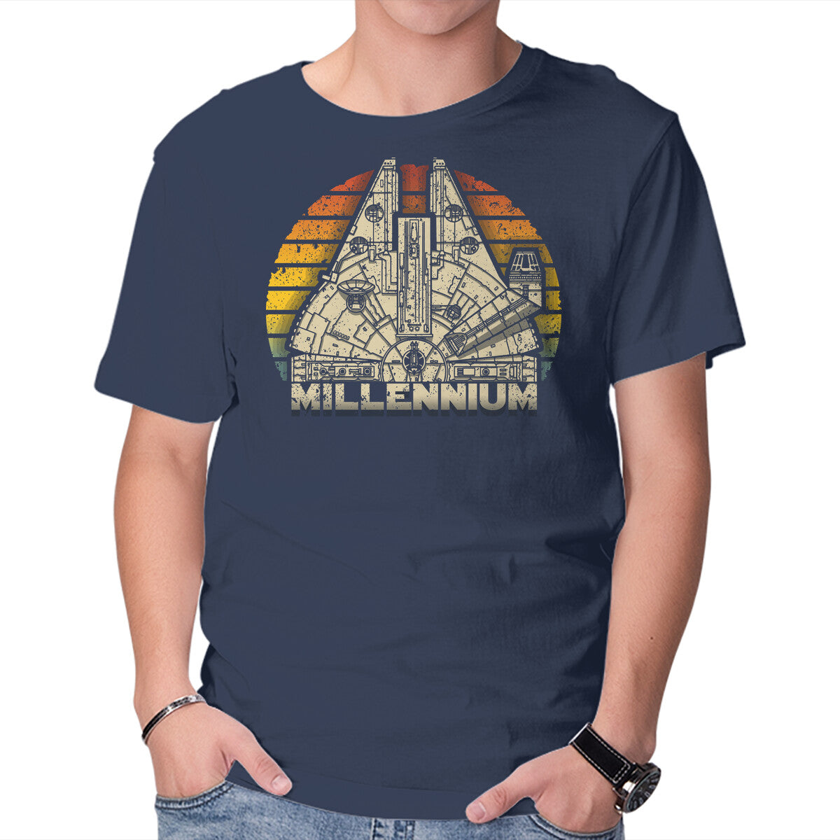Unisex Crew Neck T-Shirt Retro Kessel Runner Graphic Short Sleeve Casual Tee XS