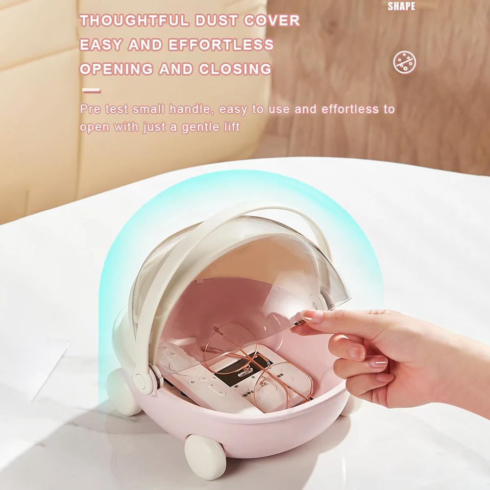 

Creative Cute Cradle Desktop PP+PET Storage Box Key Snacks Toy Sundries Organizer Pink