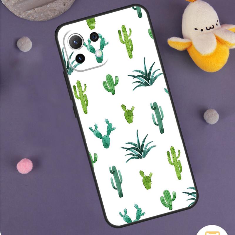 Plant Cactus Case For Xiaomi 15 Ultra 14 13T 14T 15T 17 Pro Max POCO F8 Ultra F5 F6 F7 X5 X6 X7 Pro Cover