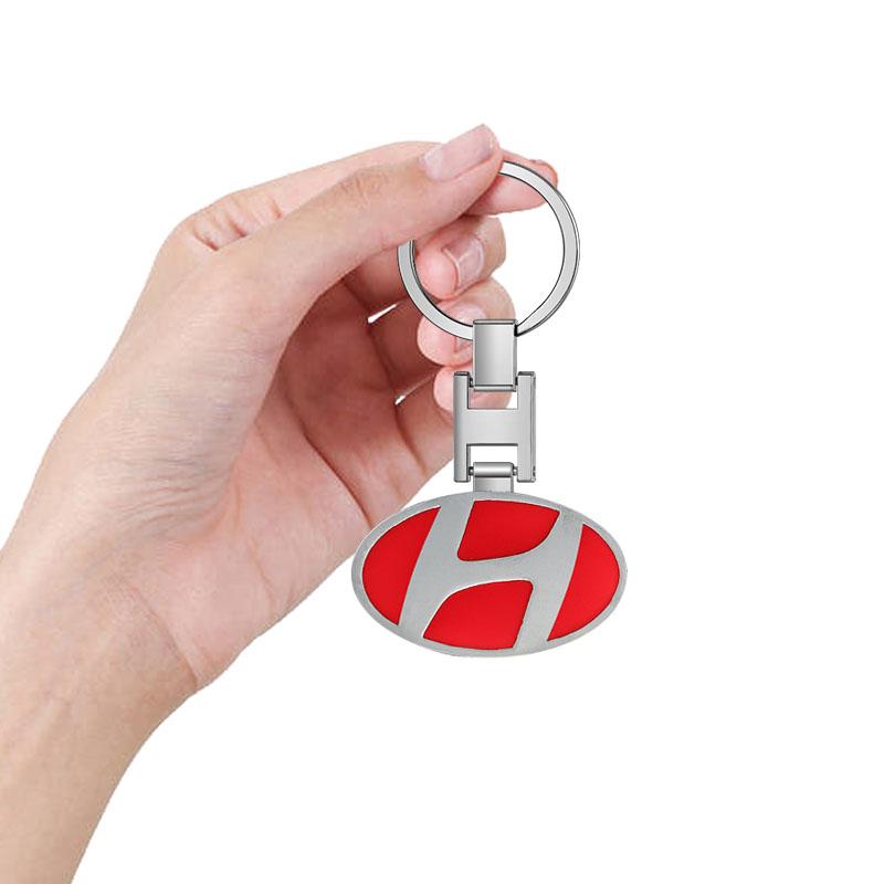 1Pcs Fashion Car Emblem Keychain Key Ring Accessories For Hyundai i30 Tucson Elantra Venue Palisade Terracan Accent Veloster Sonata