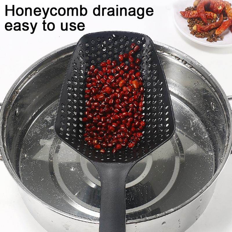 Pasta Strainer Kitchen Skimmer Strainer Spoon Large Funnel Fried Food Strainer Vegetable Portable Kitchen Cooking Utensil LWLS01