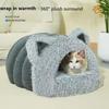 Winter Warm Long Plush Pet Cat Nest House Warm and Comfortable Suitable for Small To Medium Cats and Dogs Mat Animals Sleeping