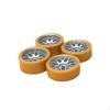 4 Pieces RC Car Wheel with Treaded Tire 1:28 Scale MultiSpoke Rim LowProfile Tires