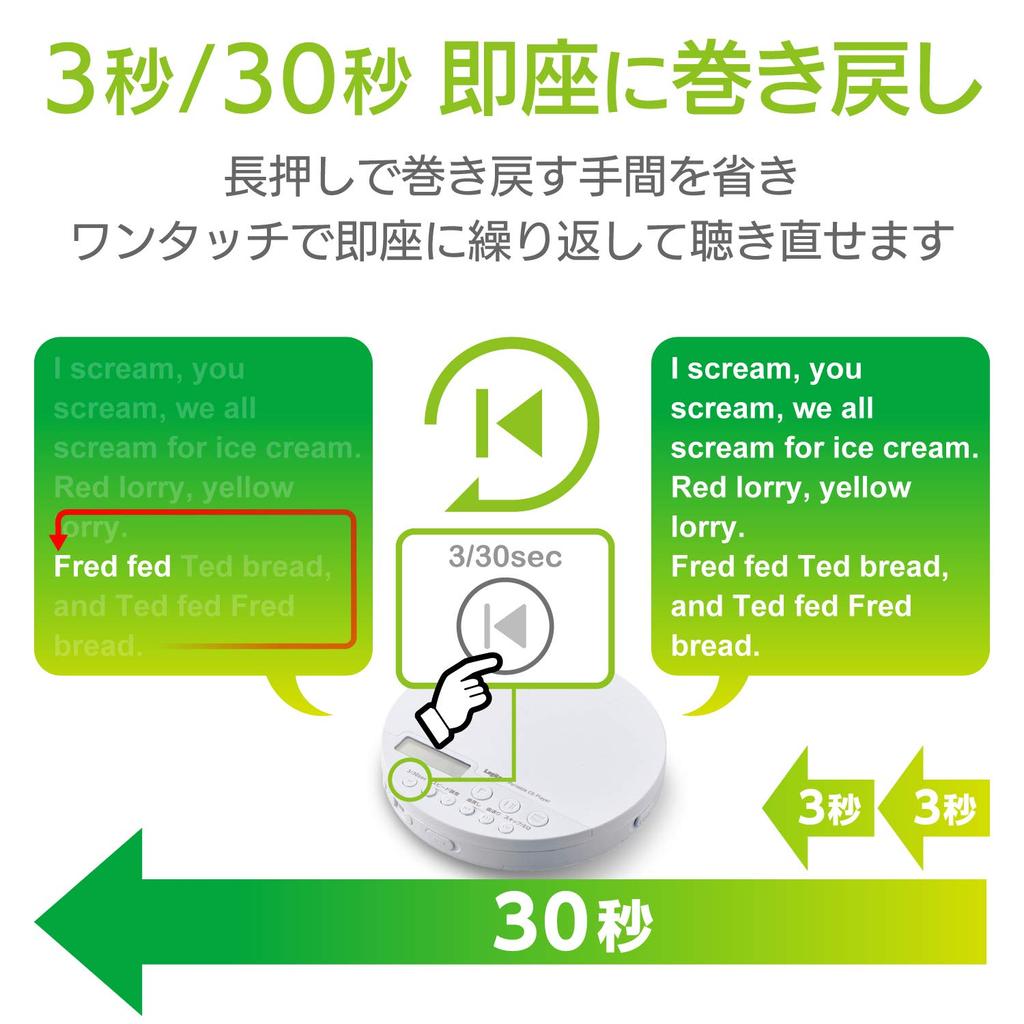 Logitech Tragbarer CD-Player für Sprache Fernbedienung Kabelgebunden Weiß Lernen, Inklusive, Kompatibel, LCP-PAP01LWH