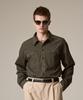 Laijeuaenbillou Utility Overshirt Summer Gabardine Olive