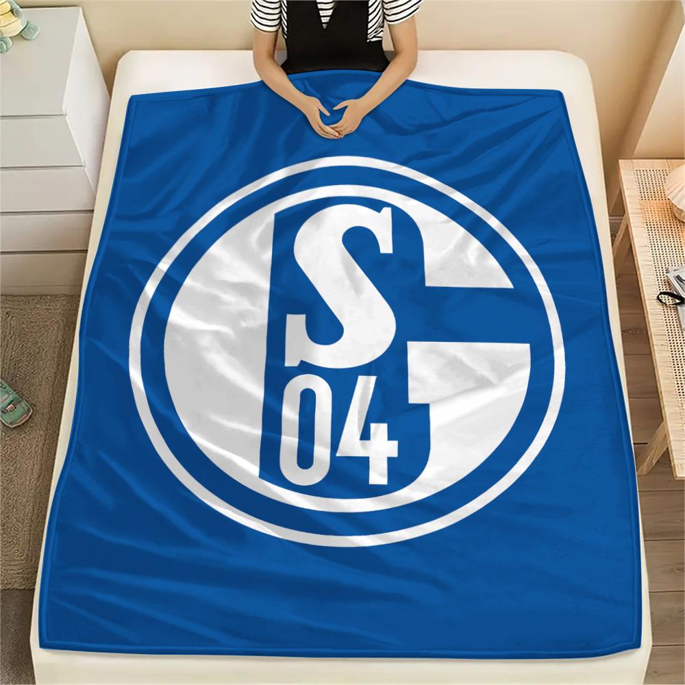 

1PC FC Schalke 04 Print Flannel Blanket, High quality All Seasons, Home Decor, Warmth and Comfort, Perfect for Christmas Gifts 150cm x 200cm