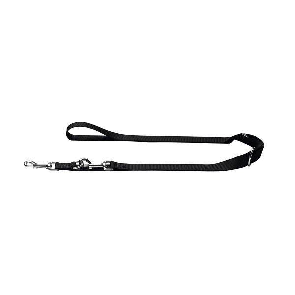 Hunter adjustable dog leather leash London black 10/200