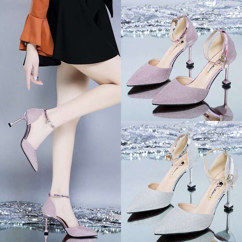Medium Heel High Heels Thin Heel New Shallow Mouth Pointed Head Women Autumn Fairy Korean Version Fashion Versatile Bag Head Single Shoes Women