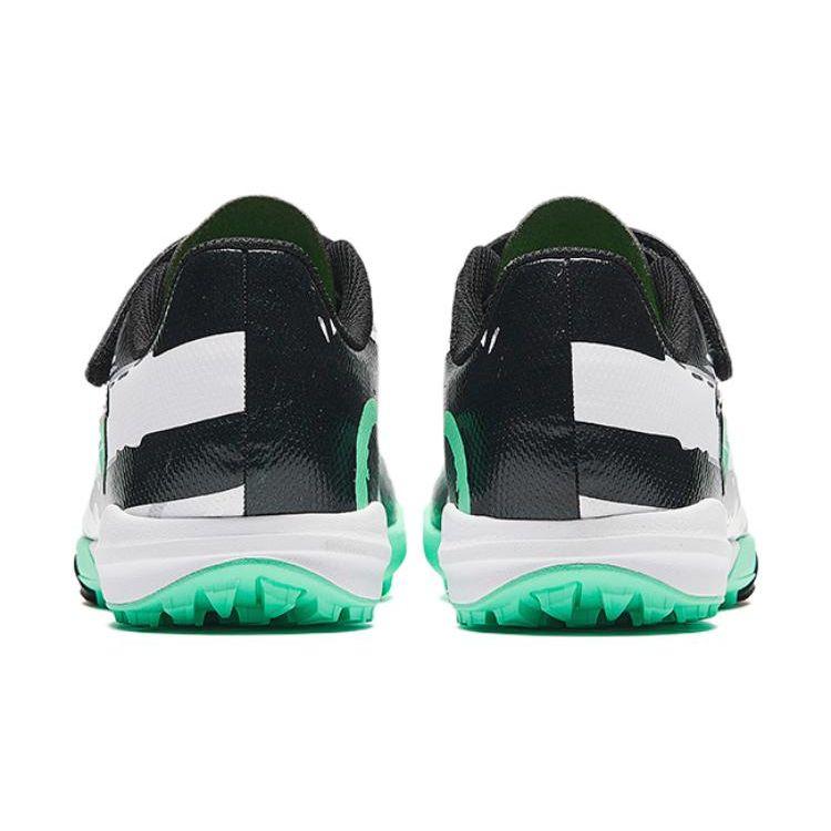 Anta Kids Artificial Turf Shock Absorbing Durable Low Top Soccer Shoes Kids Soccer Shoes White Black 312332222H-1
