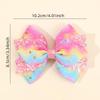 2Pcs Rainbow Star Hair Clips Sweet Glitter Sequin Hairpins New Ribbon Barrette For Girls Children Headwear Hair Accessories Gift