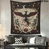 Retro Phoenix Wall Tapestry Aesthetic Wall Hanging Printed Fabric Blanket Decorative Tapestries for Bedroom Living Room Home Decor