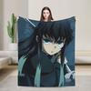 Nezuko's Kimono Tribute- Asanoha Pink Hemp Leaf Blanket Demon Slayer Flannel Funny Warm Throw Blanket for Home  Winter