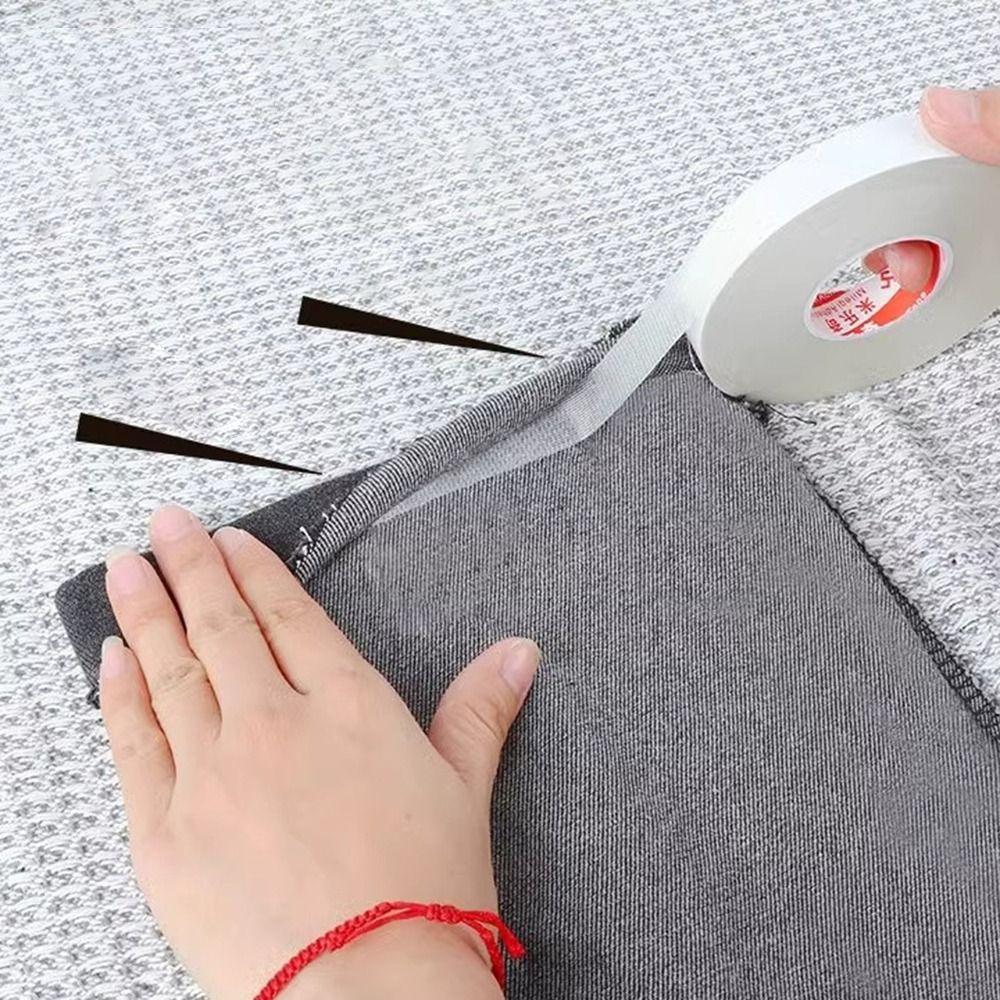 10Yards Fastener Bond Hot Melt Double Sided Tape Self-adhesive Trouser Leg Stickers  Jeans Skirt