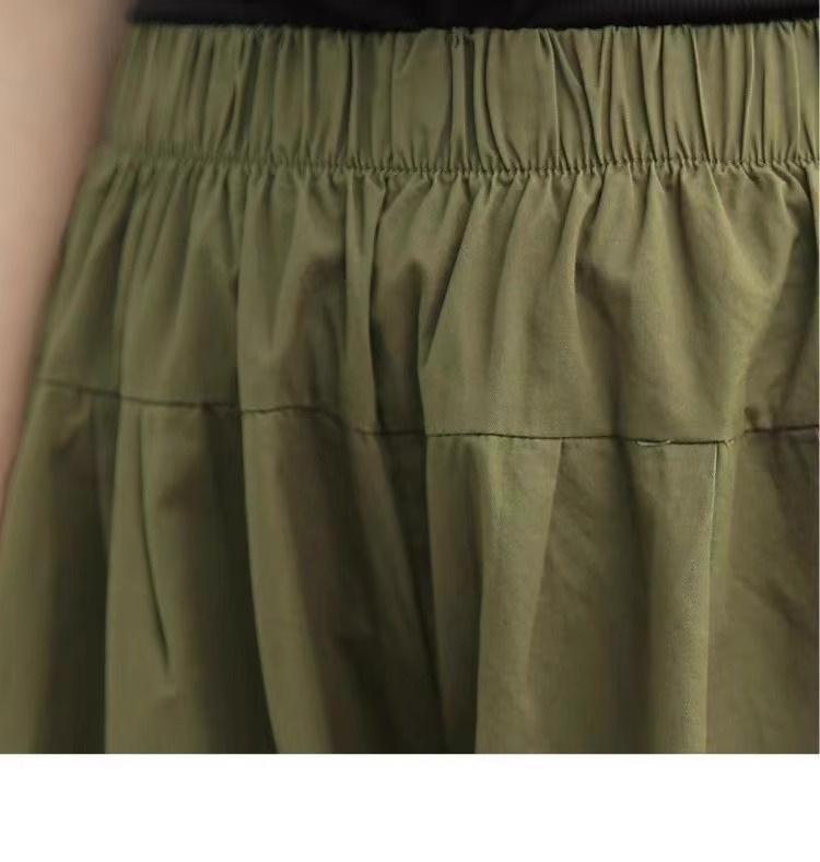 Pure Cotton Women's Slim Harem Pants - 2024 Summer High Waist Bloomers with Loose Cuffs and Plus Sizes