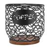 Coffee Pod Holder Versatile Coffee Capsule Storage Basket with Wood Base for Teabags Sugar Packets
