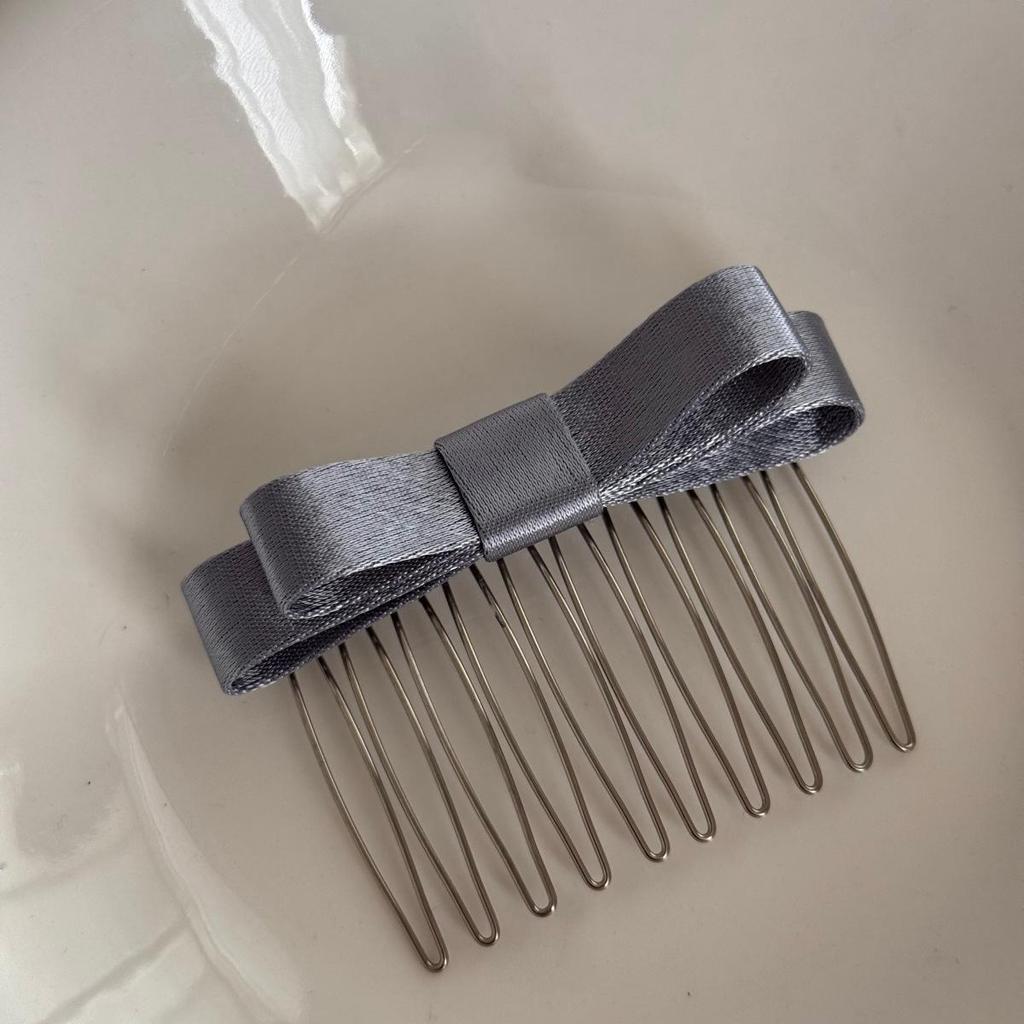Silk Bow Non-Slip Hairpin Comb – Perfect for Styling Bangs and Shredded Hair.