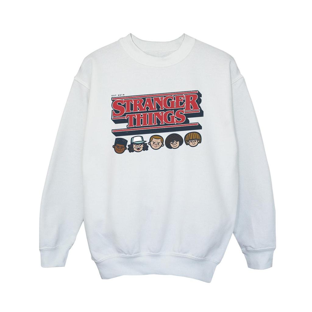 Netflix Boys Stranger Things Caricature Logo Sweatshirt