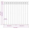 ASSEN Fence Panel Grey 170 x 150 cm Steel
