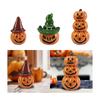 Miniature Pumpkin Figurine Crafts Resin Statue Landscape Housewarming Gift Halloween Decor for Home Garden Indoor Desk Fireplace