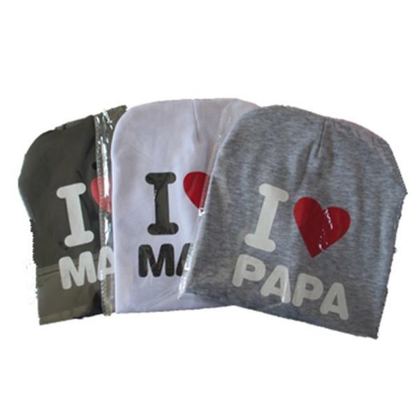 1PC Cute Boy Girl Baby I LOVE MAMA/PAPA Pattern Cotton Soft Warm Hat Cap