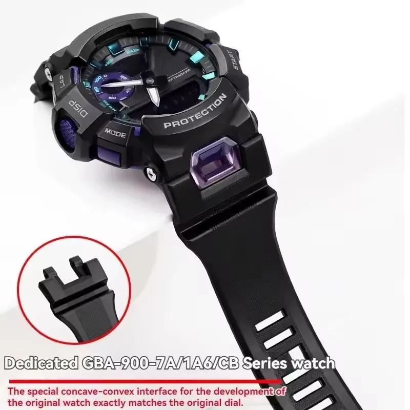 Per Casio GBA-900 Cinturino da Polso Uomo Braccialetto Sportivo Impermeabile GBA 900 Cinturino di Ricambio in Resina Con Collegamento Accessori per Orologio