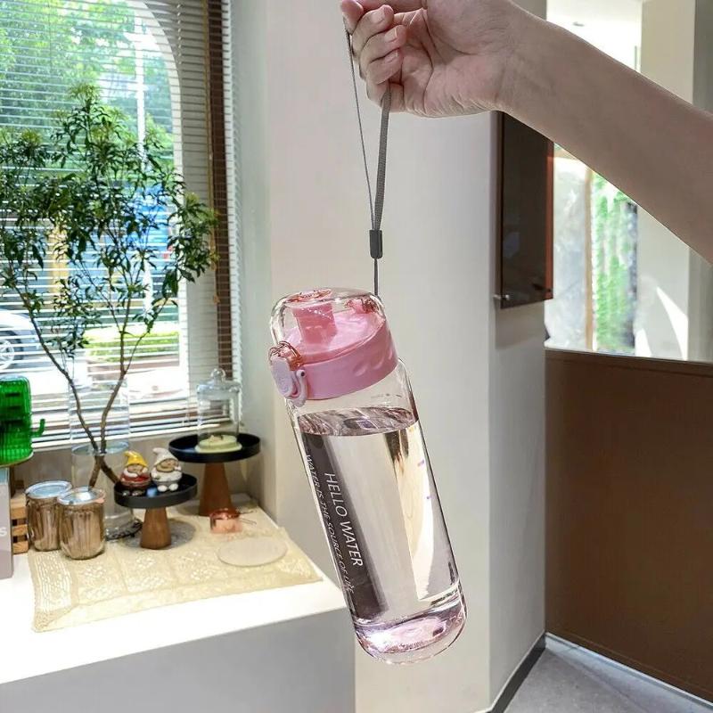 Sports Transparent Water Bottle 780ml Portable Gym Travel Clear Leakproof Drinking Bottle Frosted Bottle Large Capacity Water Cup Bouncing Plastic Cup