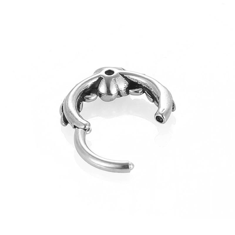 316L Stainless Steel Zircon Flower Web Nose Ring Stud.