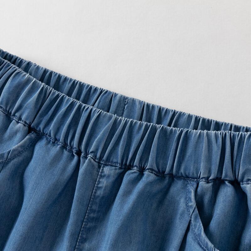 Girls' Sun Protection Cooling Lyocell Denim Cropped Pants
