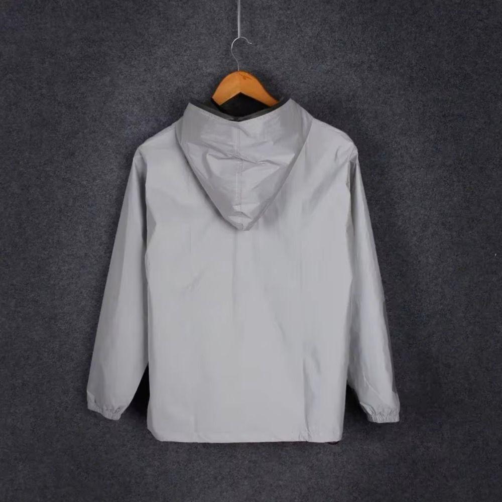 Spring/Autumn Reflective Jackets with Chest Pocket Reflective Windbreaker  Outdoor Hiking