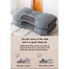 Grey Soybean Fiber Cervical Pillow 2Pcs Ergonomic Neck Support Cushion Relieve Neck Discomfort for Home Use