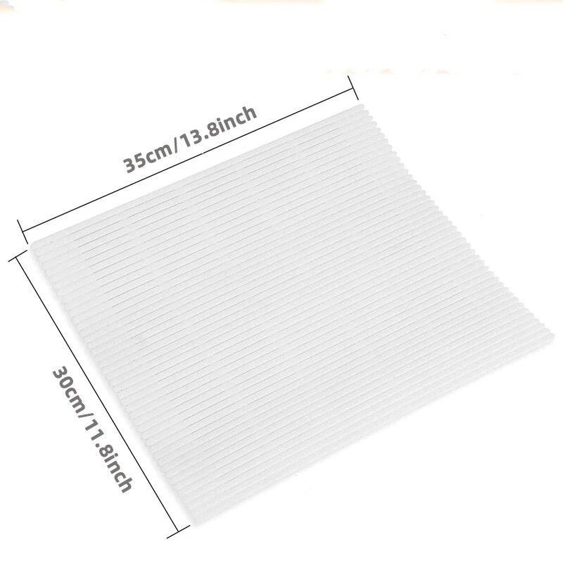 1pc 27/35cm Household Creative White Food Grade Silicone Sushi Mats Sushi Roll Up Curtains Cake Roll Up Curtains Sushi Tool