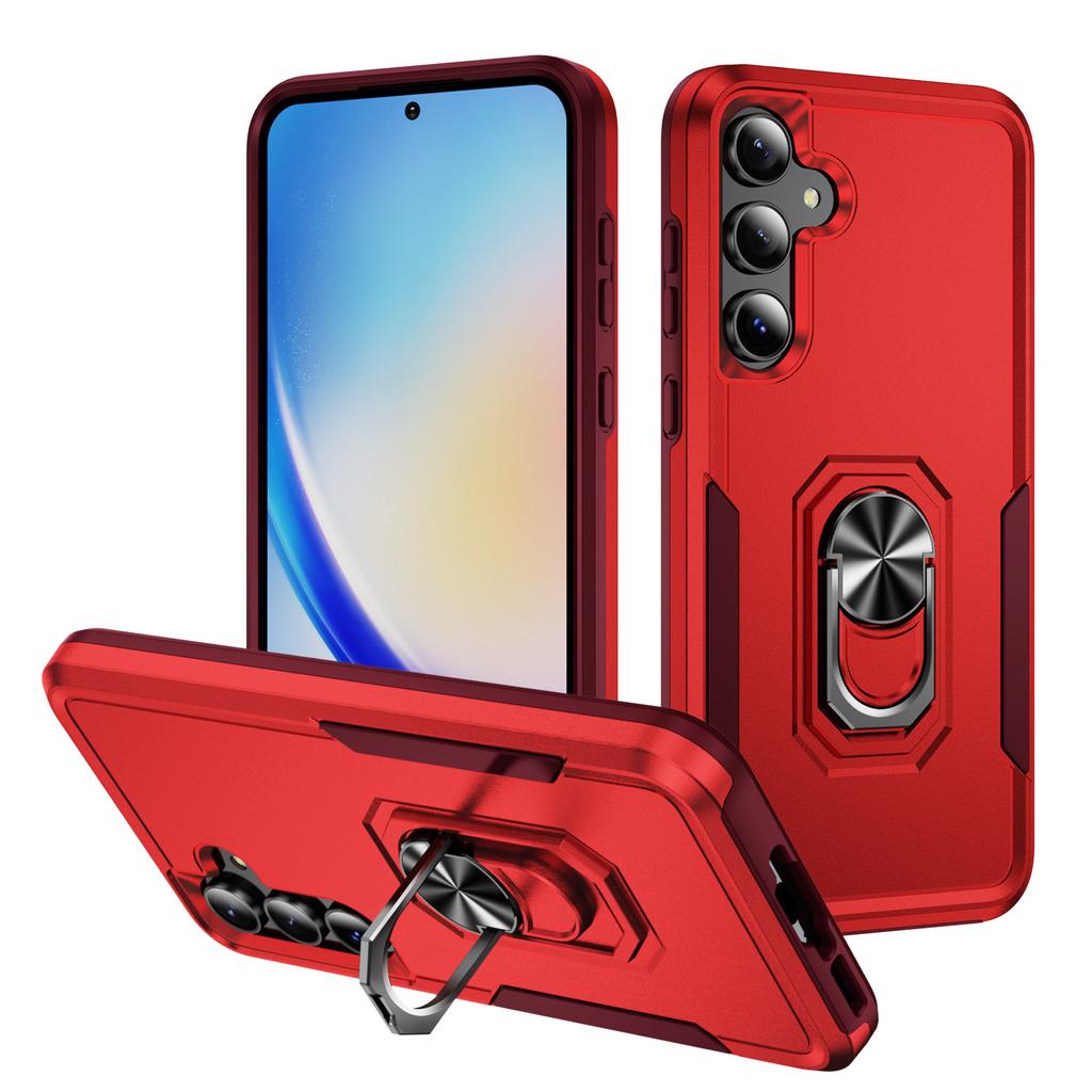 Pancerne etui na telefon dla Samsunga Galaxy S24 S22 S21 S23 Ultra Plus A55 A15 A35 5G A54 A14 A53 A05S z uchwytem pierścieniowym, wstrząsoodporny pokrowiec