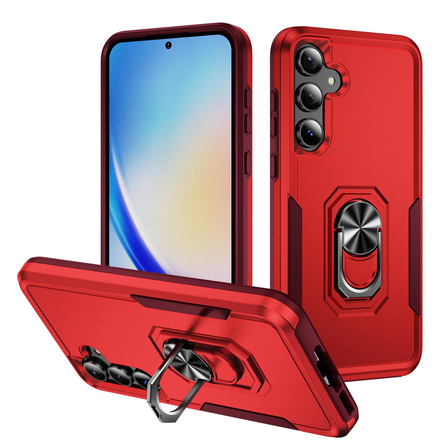 

Armor Phone Case For Samsung Galaxy S24 S22 S21 S23 Ultra Plus A55 A15 A35 5G A54 A14 A53 A05S With Ring Holder Shockproof Cover for Galaxy S24 ultra