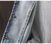 Damen Petites lockere Jeansjacke mit Revers - Frühling Lässig Übergröße