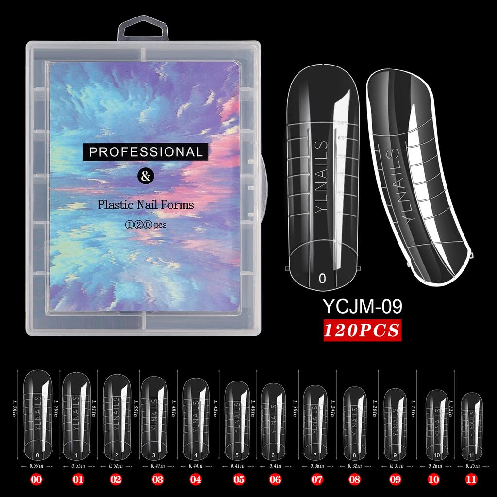 Extensie Sfaturi de artă pentru unghii false Acrilic pentru degete false Mucegai pentru oc cu gel, acoperire completă sculptată Apăsați pe unghii Accesorii pentru manichiură Instrument