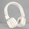 Retro Trendy Wireless Headphone Bluetooth 5.3 Long Battery Life Stereo Music Sport Foldable OverEar Headset with Noise Reduction RGB Light