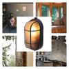 (Aupuru) Wall-mounted light fixture, marine lamp, retro industrial design, vintage antique (black x frosted glass)