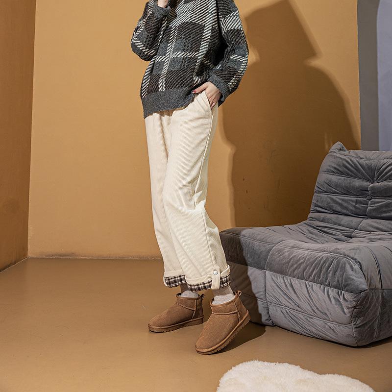 Women's 2025 Winter Rain and Snow Boots - Leather, Fur-Integrated, Warm, Non-Slip, Genuine Leather Short Boots