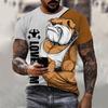 Men's 3D Printed T-Shirt Short Sleeve O-Neck Pullover Casual Top