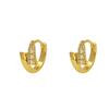 Chic French Retro Rhinestone Circle Earrings: Versatile & Stylish Ear Cuffs