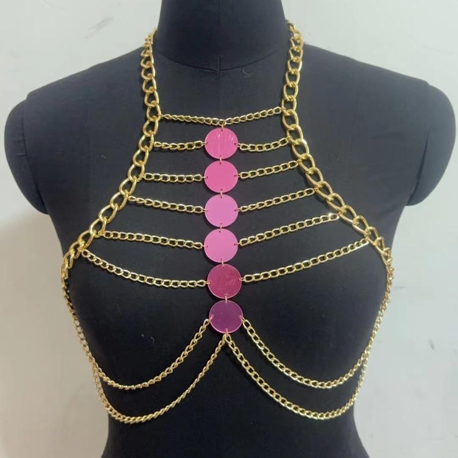 

Жилет, Металлические пайетки, Аксессуары с круглыми элементами, Металлические цепочки, Топы с подвесками на шею, Майки, Цепочки для тела, Соответствие наряду для вечеринки золотой