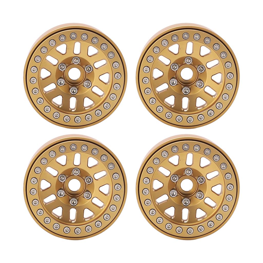 4 Stück Beadlock Felgennabe Messing Schwer 1,9 Zoll für Axial SCX10 90046 AXI03007 D90 D110 TF2 für