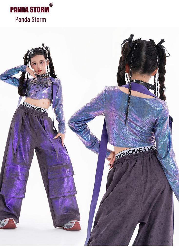 Completo da Danza Iridescente a Maniche Lunghe per Bambina